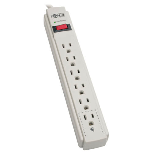 Tripp Lite Protect It!  6-Outlet  990Joules 8ft Cord  Right-Angle 5-15P plug