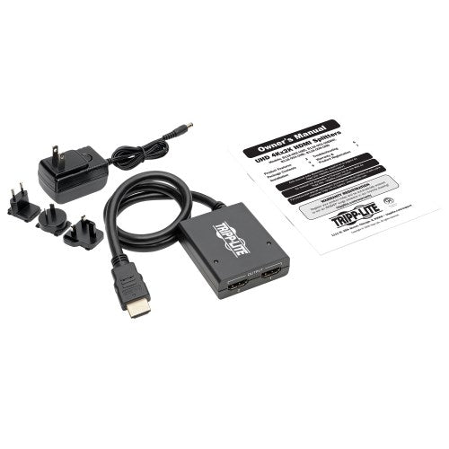 2-Port HDMI Splitter, 4K UHD, International AC Adapter
