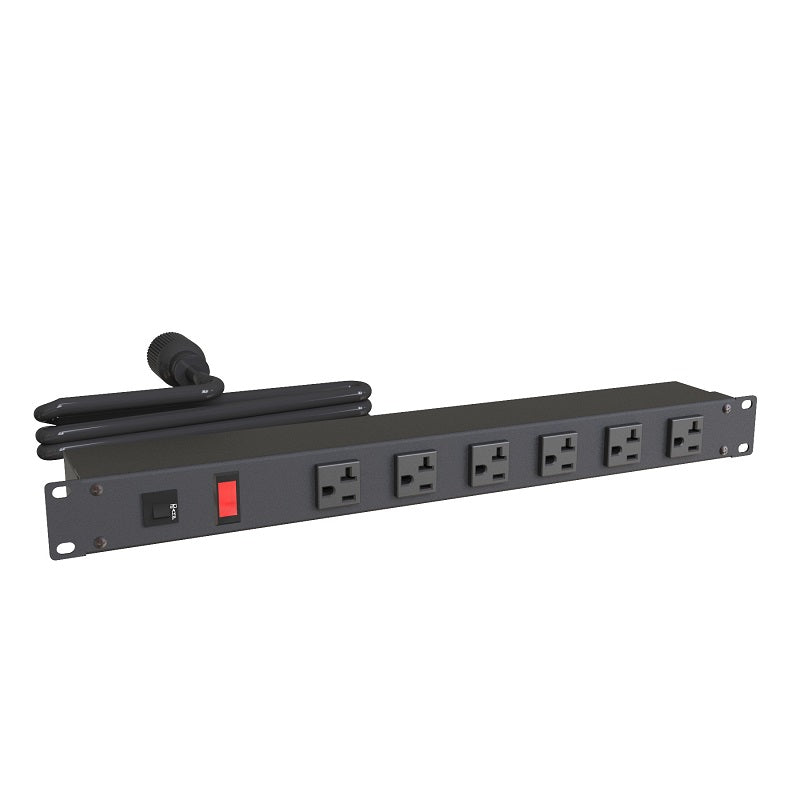 Hammond 1589-RF-RR PDU (1P) 20A/125V OF(6) 5-20R (P)L5-20P 15 ft