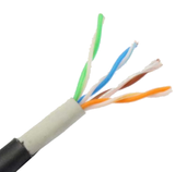 Cat5e, Outdoor, Gel, 1000ft, Box, BLACK