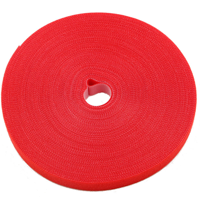 Primewired Velcro Cable Tie, Nylon, 16mm wide, 25m roll, Red