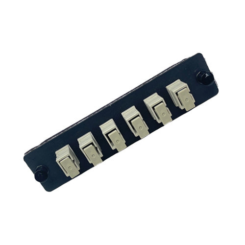 Fiber Adapter plate LGX with 6 SC Beige Adapters