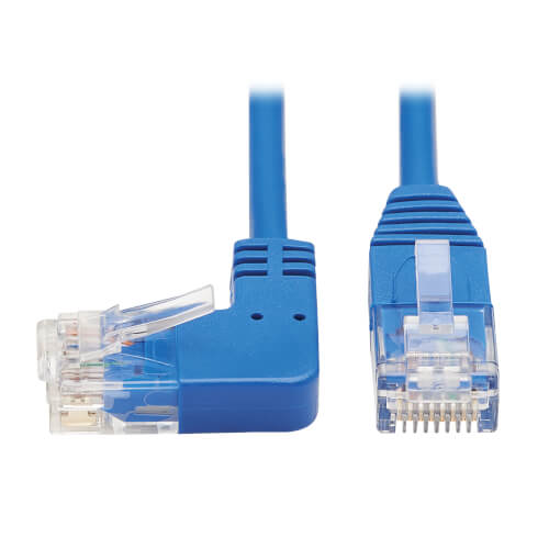 Tripp Lite Patch Cable (SLIM) Left-Angle Cat6 Gigabit Molded UTP (RJ45)  2ft BU