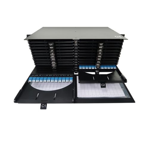 Tripp Lite HD Fiber Splice Enclosure 24 Cassettes, 576 LC/UPC 1.5 m Pigtail 4U