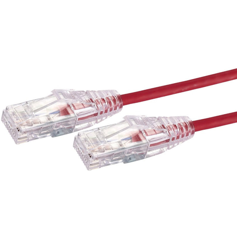 Patch Cord Ultra-thin Cat6A UTP, Fluke Tested, 28AWG Red 10ft