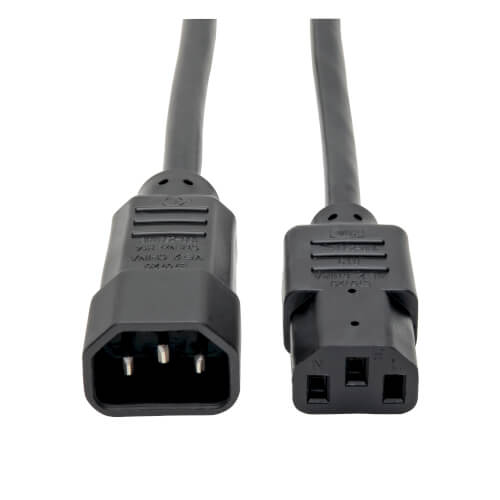 Tripp Lite Power Cord PDU C13 to C14 - 10A/250V 18AWG 1ft  Black