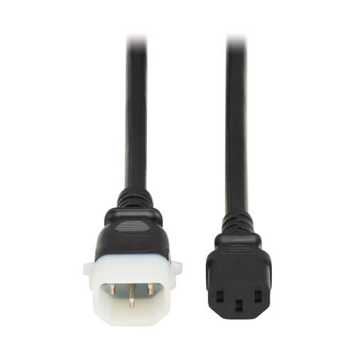 Tripp Lite PDU Power Cord, C13 to P-Lock C14 - Heavy-Duty, 15A, 250V, 14AWG,3ft