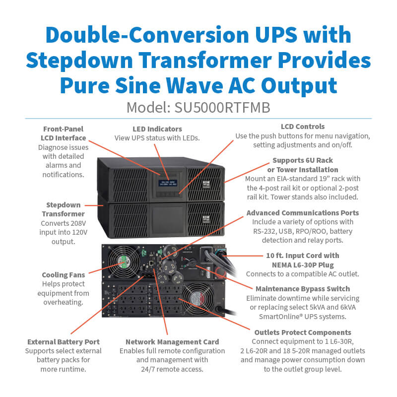 Tripp Lite series SmartOnline 5000VA 4500W 