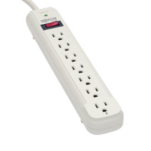 Tripp Lite Protect It!  7-Outlet 1080Joules 25ft Cord LED Light Gray Housing