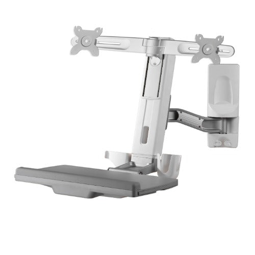 Amer Mounts Wall Mount, Dual Monitor Workstation