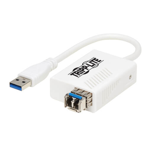 Tripp Lite USB 3.0 Multimode FiberTransceiver Adapter, Gigabit 1310nm, 550m, LC