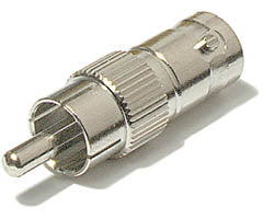 Coaxial Adapter, BNC Female to RCA Male