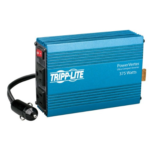 Tripp Lite Power Inverter Ultra-Compact Car Inverter 375W with 2AC Outlets