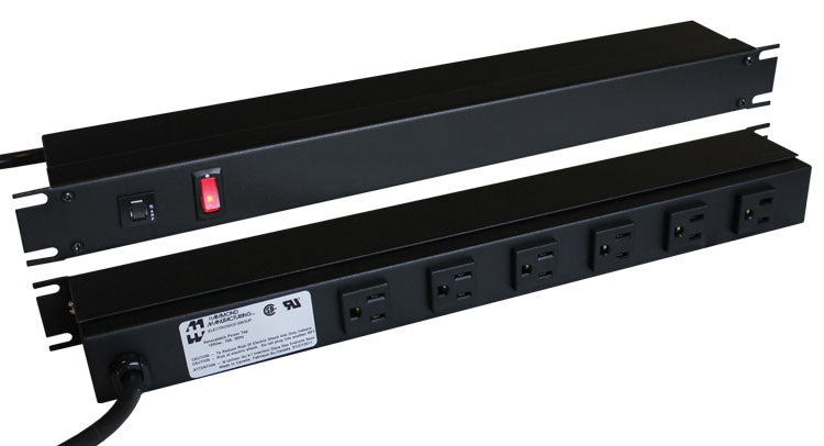 Hammond, 1583 Series, PDU SW Outlet F0 R8 - 5-15R P-5-15P Straight 6ft Gray