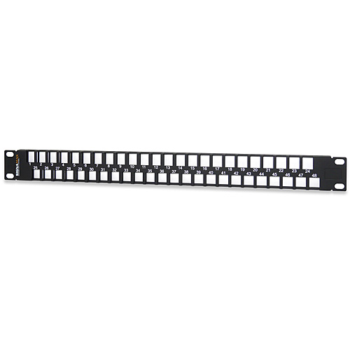 Signamax Patch Panel, Unloaded, High Density, 48-Port, 1.75&quot; High
