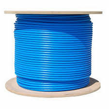 CAT6A, FT6/Plenum 23AWG SOL 10Gig  Blue 1000' Reel