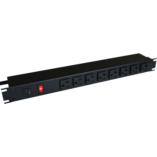 Hammond, 1589-RF-RR Series w/Switch 8Front 5-20R Straight 5-20P Cord 15 ft
