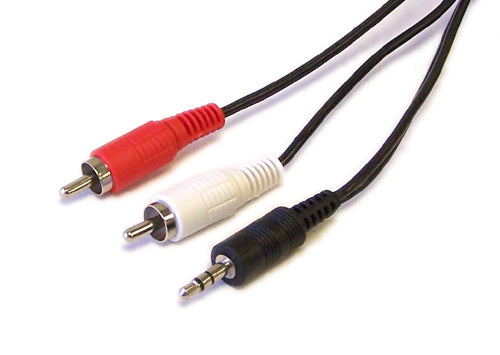 Y Adapter  6' 2x RCA Male/3.5 Stereo Male