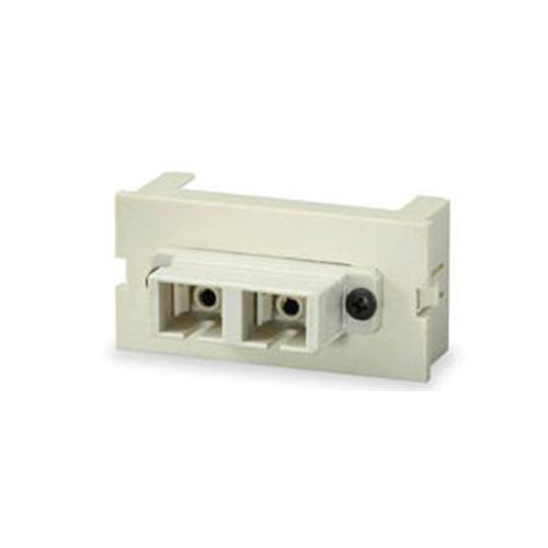 Signamax, Modular, 2-Fiber SC MM Connector Module-180° Exit, Light Ivory