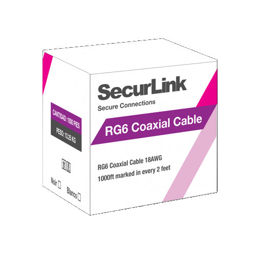 RG6/U, 60% CATV 75ohms Coaxial Cable  WHITE - 1000ft
