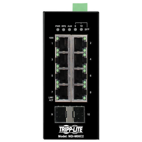 Tripp Lite Switch Industrial 8-Port Managed Gigabit 2 GbE SFP Slots