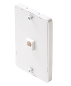 Standard 4C Tel Wall Plate UL - Wall Phone Jack