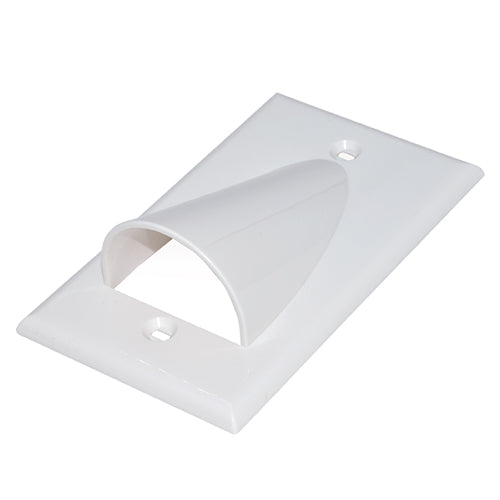 Wall Plate, Single Scoop, White