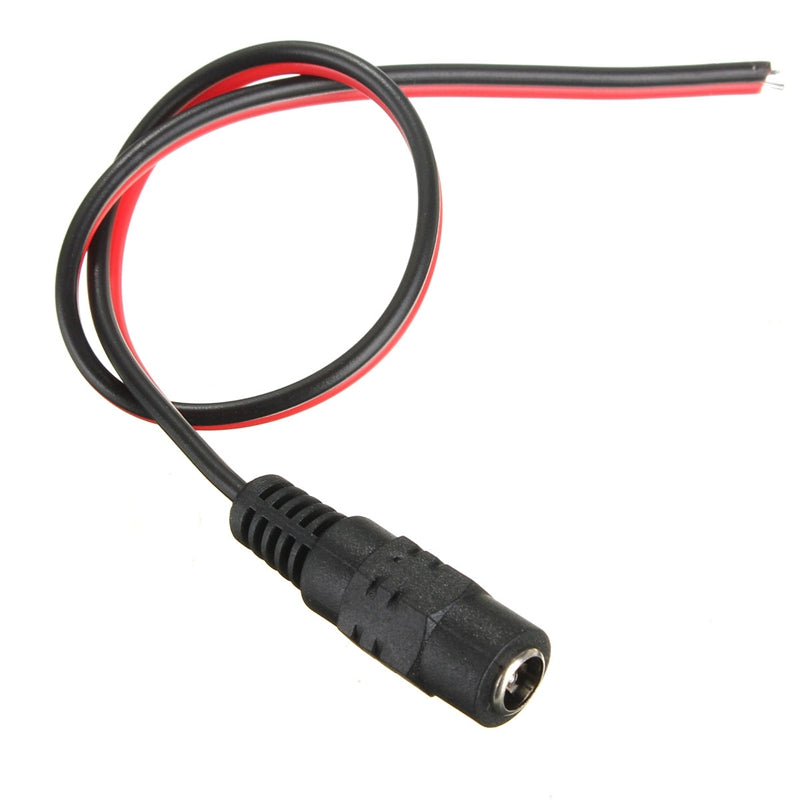 DC Plug connector with  2.1 X 5.5mm Jack  6&quot; 18AWG (F/male)