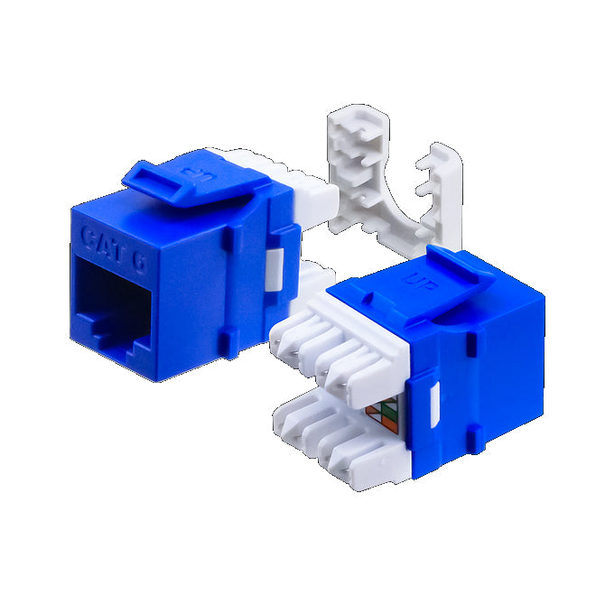 Wavenet Keystone Jack, CAT6, HD Series, UTP, 110-Type, 8P8C, T568A/B, Blue