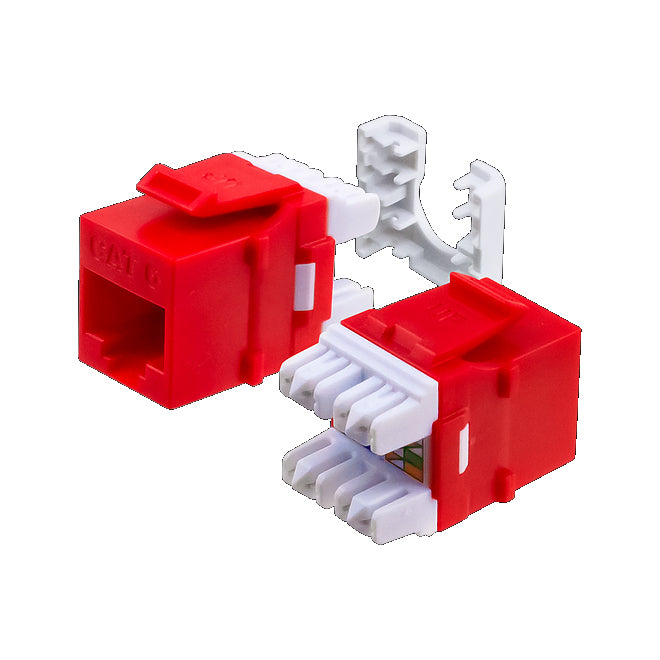 Wavenet Keystone Jack, CAT6, HD Series, UTP, 110-Type, 8P8C, T568A/B, Red