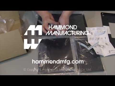 Hammond APBS Series, Adjustable Wall Mount Rack with Shelf  8U