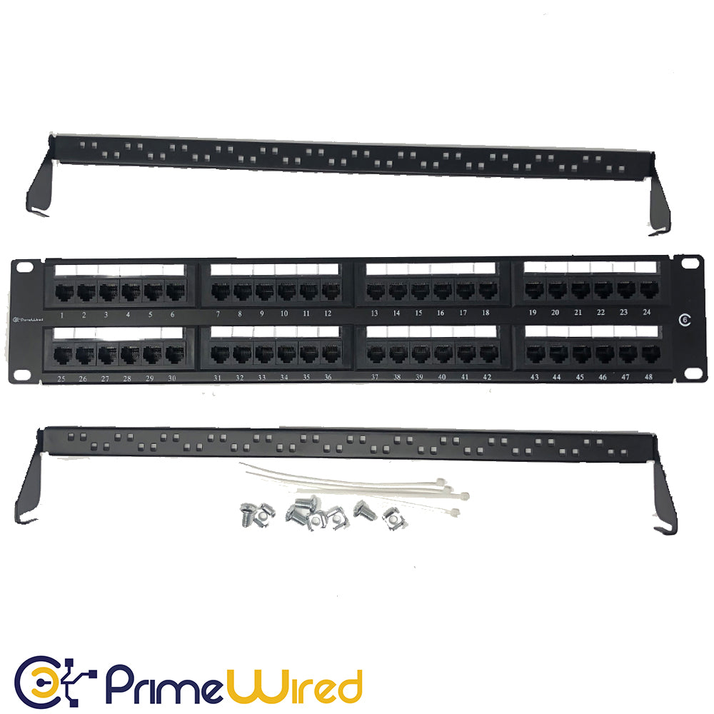 Primewired Patch Panel Cat6 110 Type 48 Port 2U