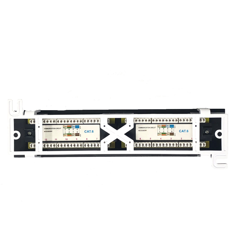 Primewired Patch Panel Cat6 Wall Mount Mini 110 Type 12 Port