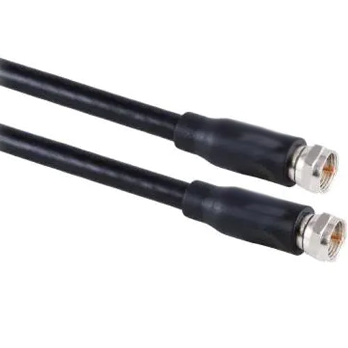Molded RG6 F-Type male to F-Type male cable FT4, Black, 6ft