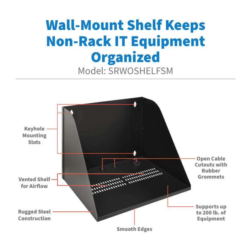 Tripp Lite Wall-mount Shelf Double 20 in. Wide 250lb